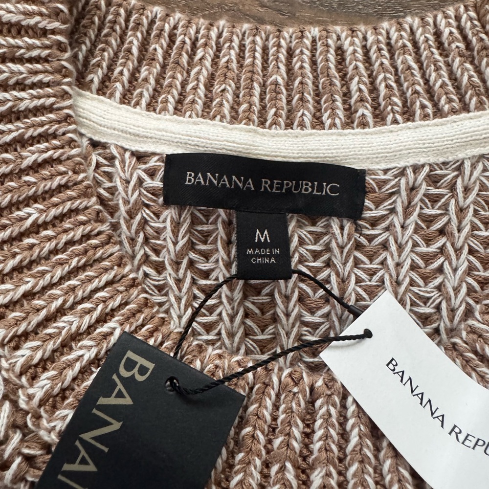 Banana Republic Brown and Cream Knit Sweater - Picture 2 of 7